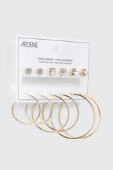 Hoop and Stud Earring Set