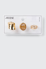 5-Pack Marbled Stone Ring Set