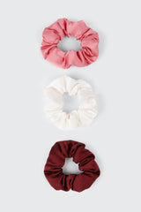 3-Pack Satin Plush Scrunchies