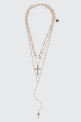 Rosary Style Layered Necklace