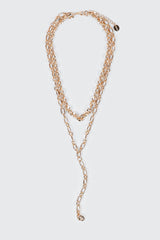 Two-Row Y Shape Chain Necklace