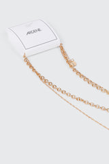Two-Row Heart Padlock Necklace