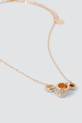 Barrel Pendant Necklace with Stones