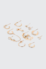 12 Piece Hoop Stud Earring Set