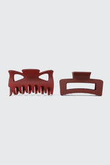 2-Pack Butterfly & Rectangle Hair Claws