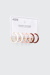 3-Pack Enamel Hoop Earrings
