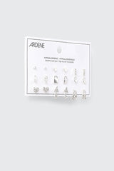 9 Pairs of Mixed Shapes Stud Earrings