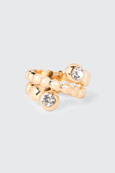 Twisted Beaded Ring with Stones