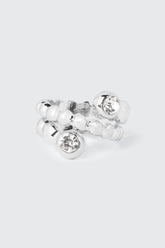 Twisted Beaded Ring with Stones