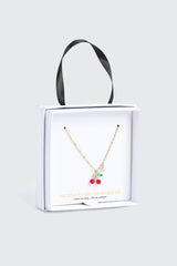 14K Gold Plated Cherry Necklace