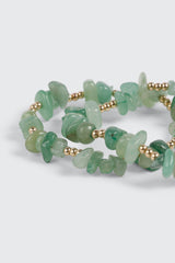 2-Piece Semi-Precious Stretch Bracelets
