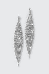 Rhinestone Fringe Earrings