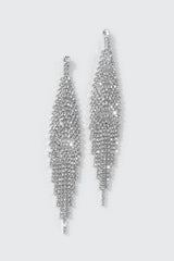 Rhinestone Fringe Earrings