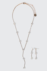 Rhinestone Necklace Set