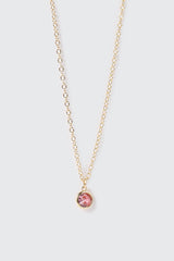 14K Gold-Plated October Birthstone Necklace