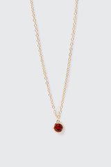 14K Gold-Plated July Birthstone Necklace