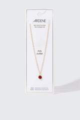 14K Gold-Plated July Birthstone Necklace