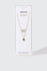 14K Gold-Plated August Birthstone Necklace