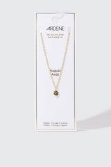 14K Gold-Plated August Birthstone Necklace