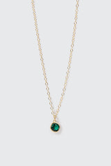 14K Gold-Plated May Birthstone Necklace