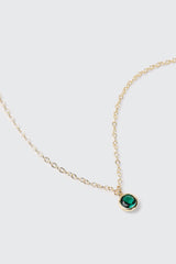 14K Gold-Plated May Birthstone Necklace