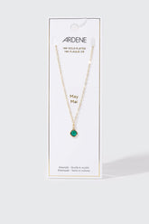 14K Gold-Plated May Birthstone Necklace