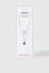 14K Gold-Plated May Birthstone Necklace