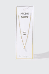 14K Gold-Plated June Birthstone Necklace