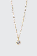 14K Gold-Plated April Birthstone Necklace