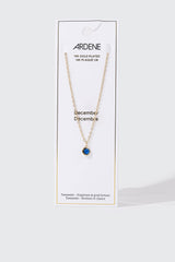 14K Gold-Plated December Birthstone Necklace