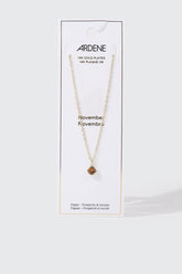 14K Gold-Plated November Birthstone Necklace