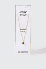 14K Gold-Plated November Birthstone Necklace