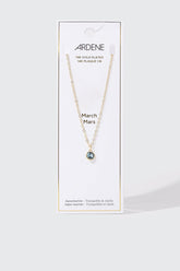 14K Gold-Plated March Birthstone Necklace