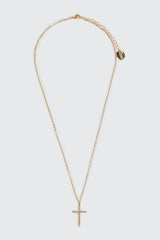 14K Gold Plated Cross Pendant Necklace