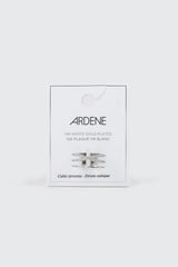 14K White Gold Plated X Ring