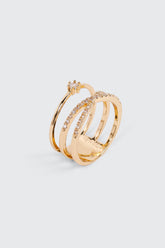 14K Gold Plated X Ring