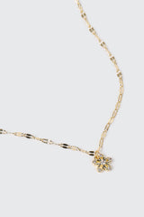 14K Gold Daisy Charm Necklace