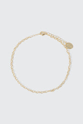 14K Gold-Plated Bezel Chain Anklet