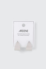 14K White Gold Plated Earrings