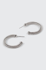 Stainless Steel Coiled Wire Hoop Earrings