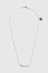 Curved Charm Stainless Steel Necklace