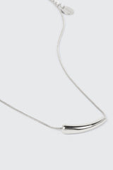 Curved Charm Stainless Steel Necklace
