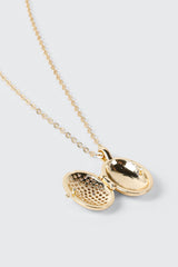 14K Gold-Plated Locket Necklace