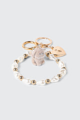 Puppy & Heart Charm Keychain
