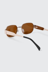 Slim Metal Rectangular Sunglasses