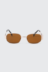 Slim Metal Rectangular Sunglasses