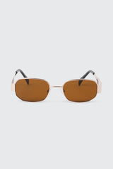 Slim Metal Rectangular Sunglasses