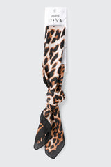 Satin Leopard Print Square Scarf