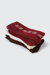 Bow Cable Crew Socks