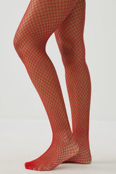 Classic Red Fishnet Tights